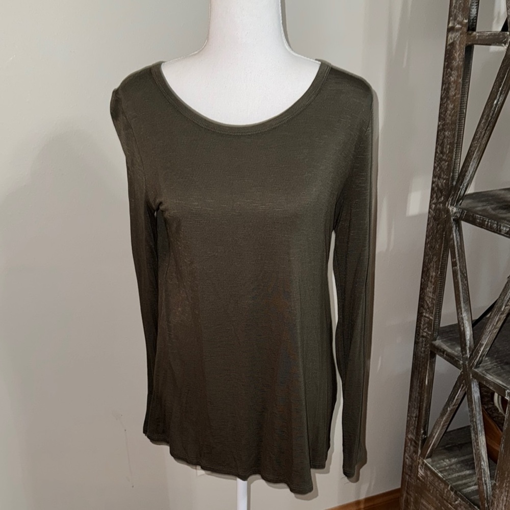 NEW Maurice’s Forest Green Longsleeve Blouse Small